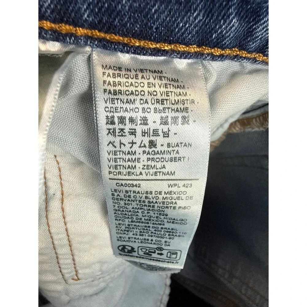 Levi's 501 Original Fit Jeans Men 30 Blue Straight Leg Button Fly Denim Academia